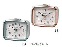 リズム時計、アナログタイプの日本製めざまし時計「ジャプレフルール 