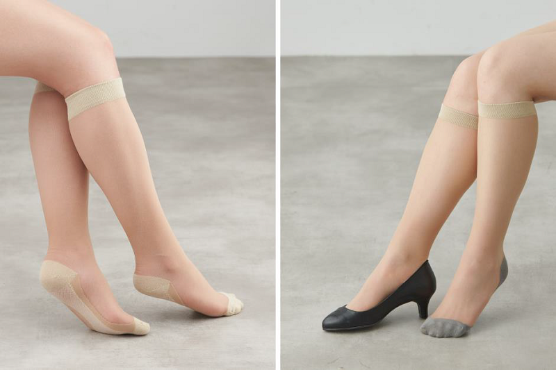 KEYUCA、外出が増える季節に向けて「ストッキング靴下」からメッシュ素材を使用した新作と新色のベージュ×グレーを発売