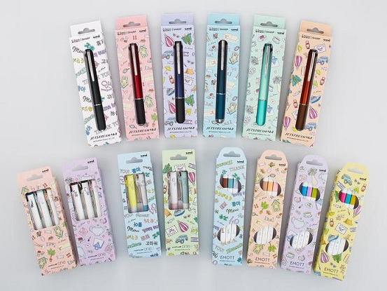 三菱鉛筆、スケッチモーションクリエイターのEna Kakutaさんとのコラボ商品「ユニギフトセット2023」を数量限定発売